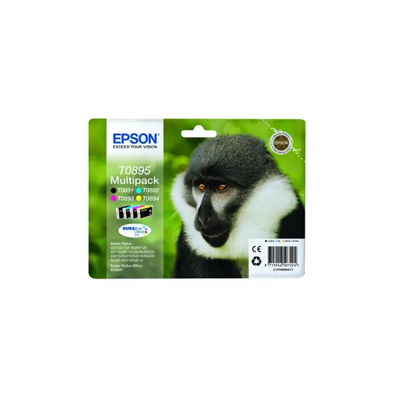 Pack de Tinteiros Epson T0895 4 Cores C13T08954020 | Alta Qualidade e Compatibilidade