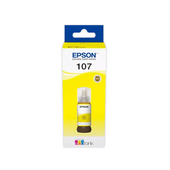 Tinteiro Epson 107 Amarelo C13T09B440 70ml para Impressoras Epson - Impressão Vibrante