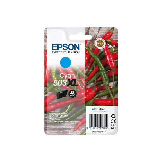 Tinteiro Epson 503XL Azul C13T09R24010 - Alta Capacidade para Impressoras Epson | BluePixel.pt
