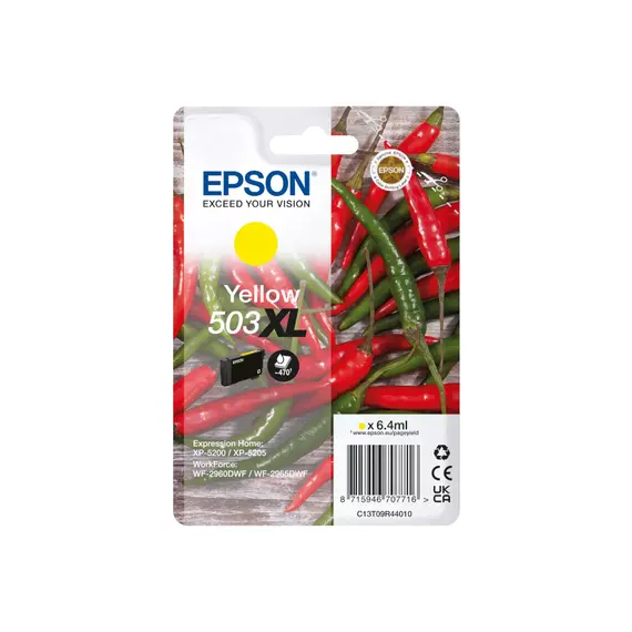 Tinteiro Epson 503XL Amarelo C13T09R44010 - Alta Capacidade para Impressoras Epson | bluepixel.pt