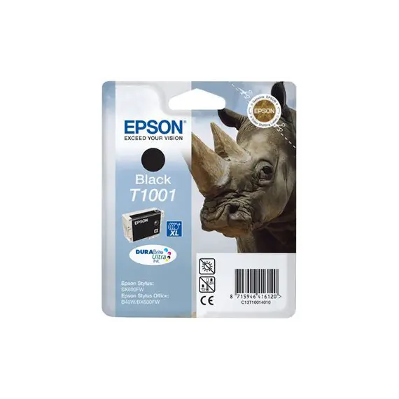 Tinteiro Epson T1001 Preto C13T10014020 - Tinta de Alta Qualidade para Impressoras Epson | BluePixel.pt