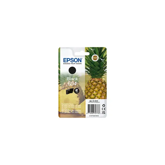 Tinteiro Epson 604 Preto C13T10G14010 - Tinta de alta qualidade para impressoras Epson | bluepixel.pt