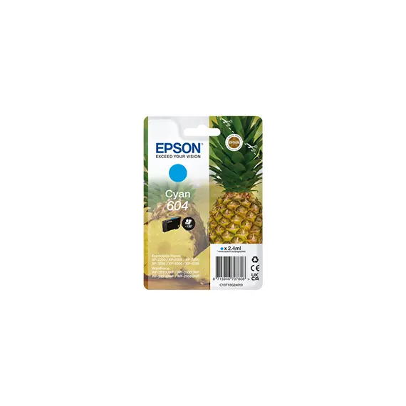 Tinteiro Epson 604 Azul (C13T10G24010) - 2,4ml para Impressoras Epson - BluePixel.pt