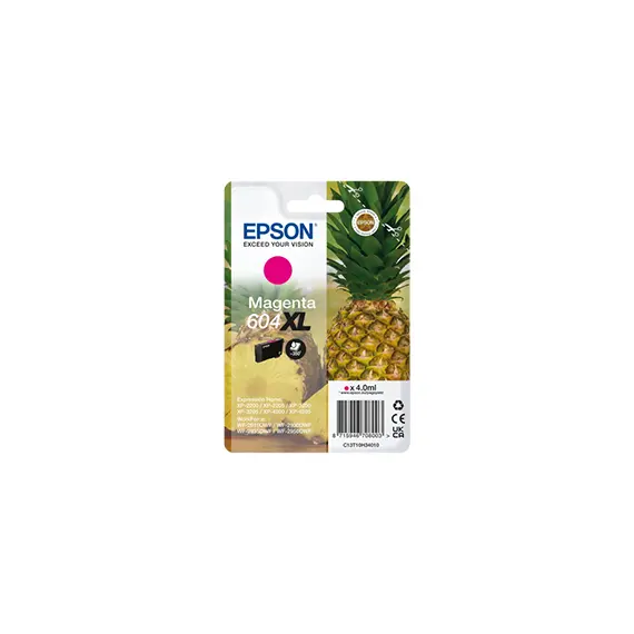 Tinteiro Epson 604XL Magenta C13T10H34010 4ml - Impressões vibrantes e alta capacidade | bluepixel.pt