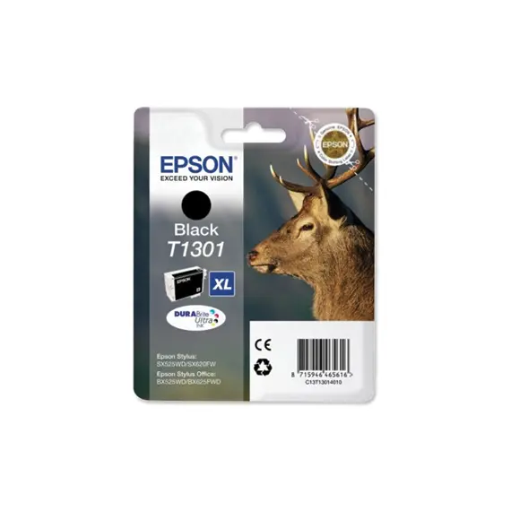 Tinteiro Epson T1301 Preto C13T13014010 25ml - Rendimento até 945 páginas | BluePixel.pt