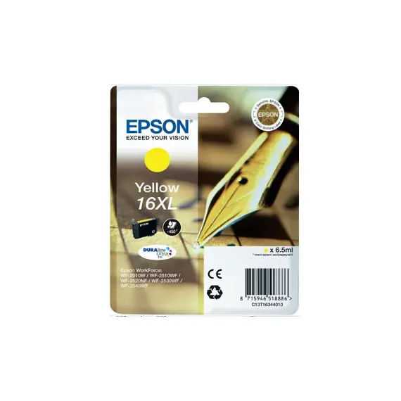 Tinteiro Epson 16XL Amarelo C13T16344010 - Alta Capacidade e Qualidade Epson na BluePixel.pt