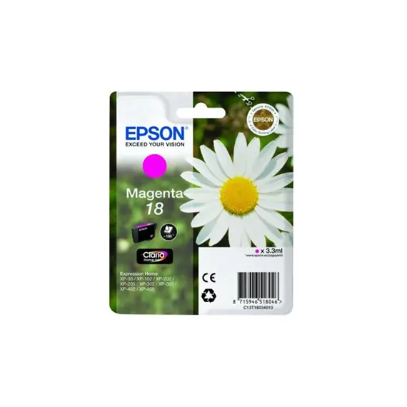 Tinteiro Epson 18 Magenta C13T18034010 - Cartucho de alta capacidade para impressoras Epson na bluepixel.pt