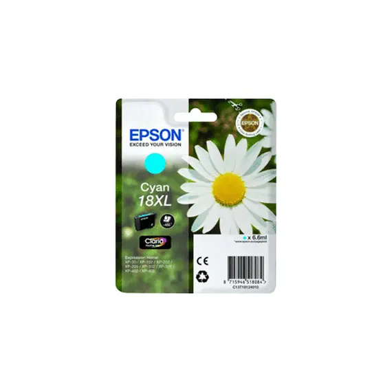 Tinteiro Epson 18XL Azul C13T18124010 - Alta Capacidade para Impressoras Epson | BluePixel.pt