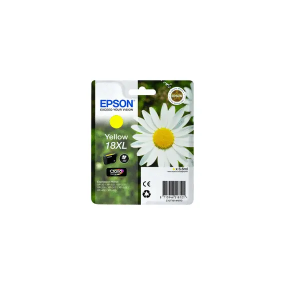 Tinteiro Epson 18XL Amarelo C13T18144010 | Alta Capacidade para Impressoras Epson na bluepixel.pt