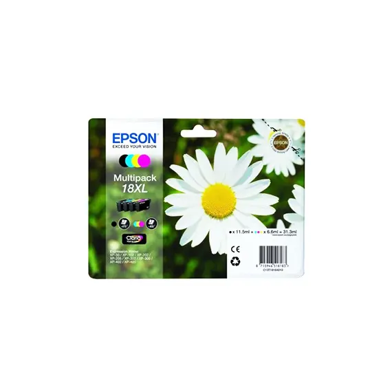 Pack Tinteiros Epson 18XL 4 Cores C13T18164010 | Alta Qualidade e Economia na bluepixel.pt