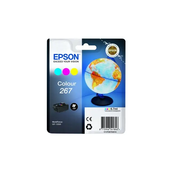 Tinteiro Epson 267 3 Cores C13T26704010 6,7ml para Impressoras Epson | BluePixel.pt
