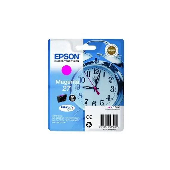Tinteiro Epson 27 Magenta (C13T27034010) - Alta Qualidade para Impressoras Epson | bluepixel.pt