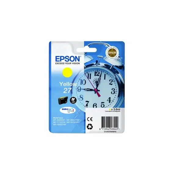 Tinteiro Epson 27 Amarelo C13T27044010 - Alta Qualidade para Impressoras Epson na bluepixel.pt