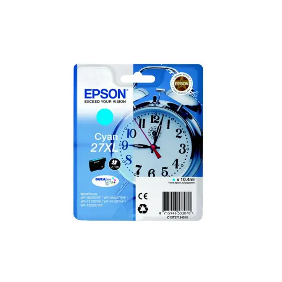 Tinteiro Epson 27XL Azul C13T27124010 - Alta Capacidade para Impressoras Epson na BluePixel.pt