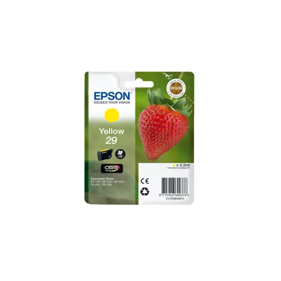 Tinteiro Epson 29 Amarelo C13T29844010 - Compatível com Impressoras Epson | BluePixel.pt