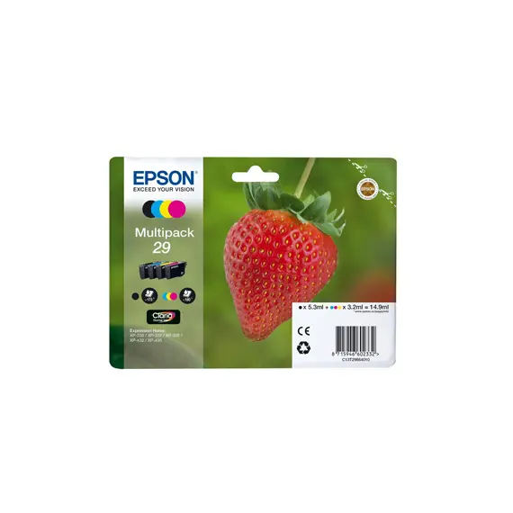 Pack Tinteiros Epson 29 - 4 Cores Compatíveis com Impressoras Epson | bluepixel.pt