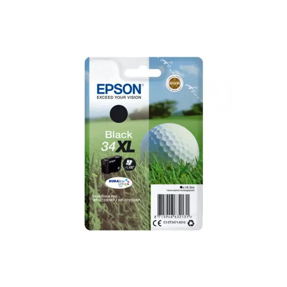 Tinteiro Epson 34XL Preto C13T34714010 - Alta Capacidade para Impressoras Epson na BluePixel.pt