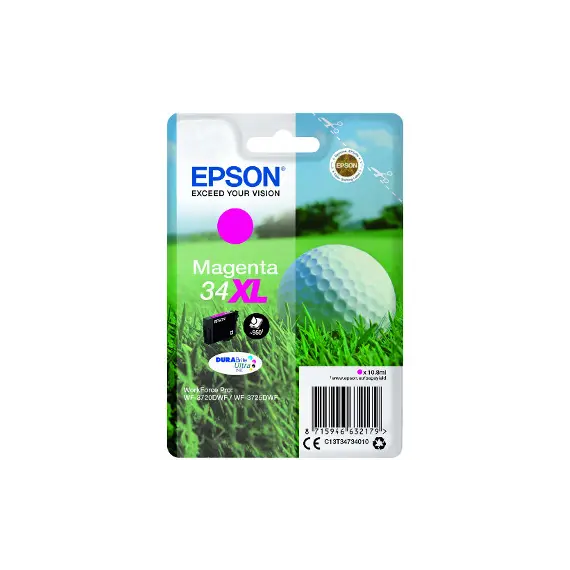 Tinteiro Epson 34XL Magenta C13T34734010 10,8ml - Impressões vibrantes na bluepixel.pt