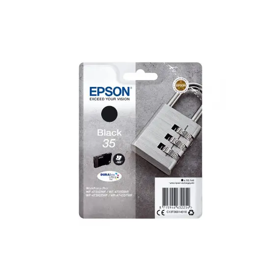Tinteiro Epson 35 Preto C13T35814010 - Tinta de Alta Capacidade para Impressoras Epson - BluePixel.pt