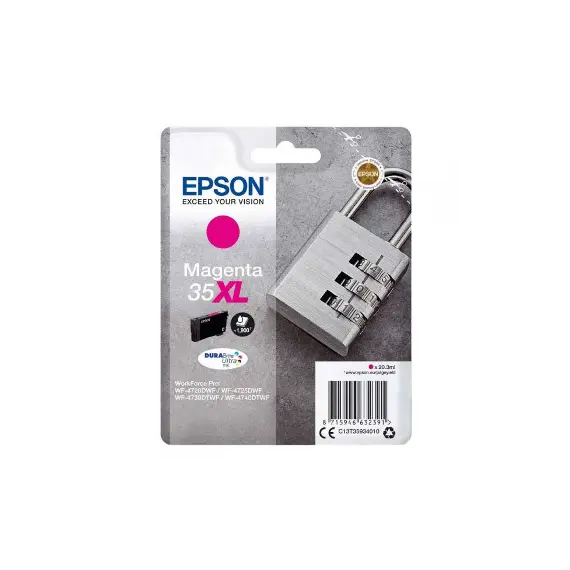 Tinteiro Epson 35XL Magenta C13T35934010 - Alta Capacidade para Impressoras Epson na BluePixel.pt