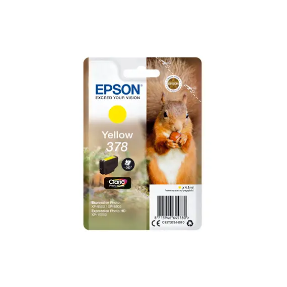 Tinteiro Epson 378 Amarelo C13T37844010 - Alta Qualidade para Impressoras Epson na BluePixel.pt