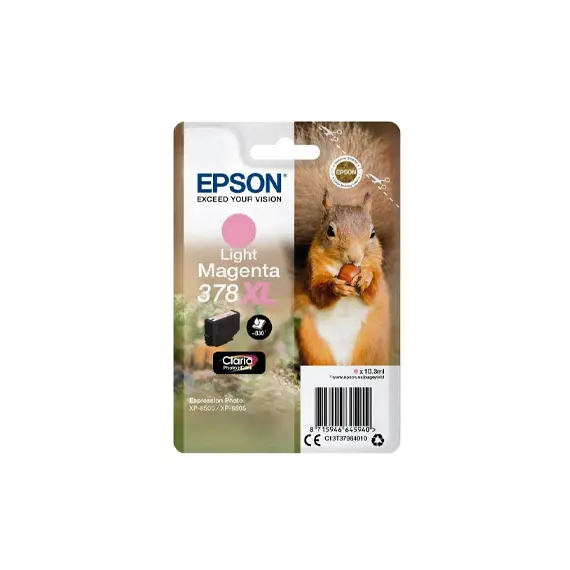 Tinteiro Epson 378XL Magenta Claro (C13T37964010) - Impressões vibrantes na bluepixel.pt