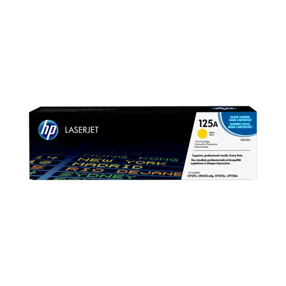 Toner HP 125A Amarelo CB542A - Compatível com Impressoras HP | BluePixel.pt