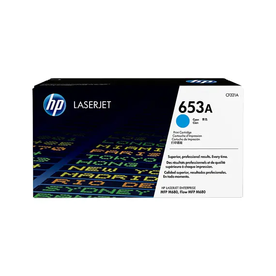 Toner HP 653A Azul CF321A - Compatível com impressoras LaserJet - Alta capacidade de 16.500 páginas