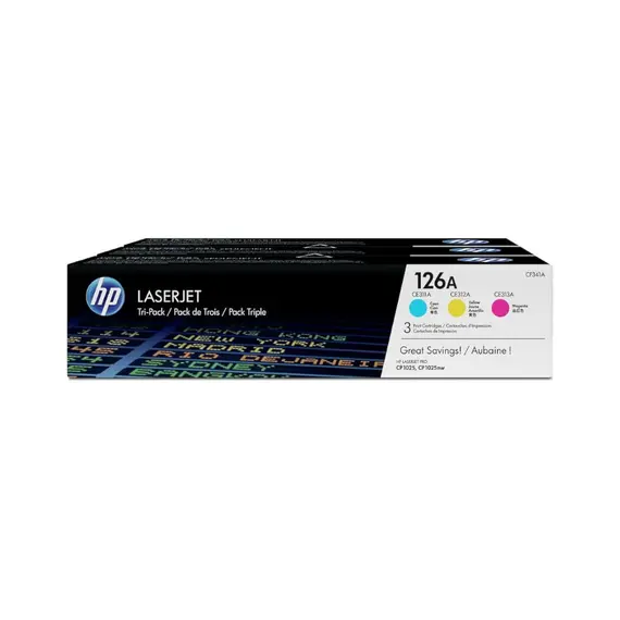 Pack de Toners HP 126A 3 Cores - Impressão de Alta Qualidade até 1000 Páginas | bluepixel.pt