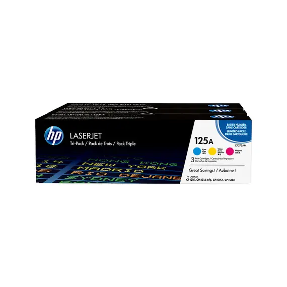 Pack de Toners HP 125A 3 Cores CF373AM - Impressão de Alta Qualidade na bluepixel.pt