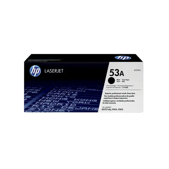 Toner HP 53A Preto Q7553A - Compatível com impressoras HP | bluepixel.pt