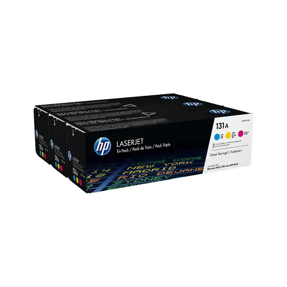 Pack de Toners HP 131A 3 Cores U0SL1AM - Impressão de Alta Qualidade até 1800 páginas por cor | bluepixel.pt