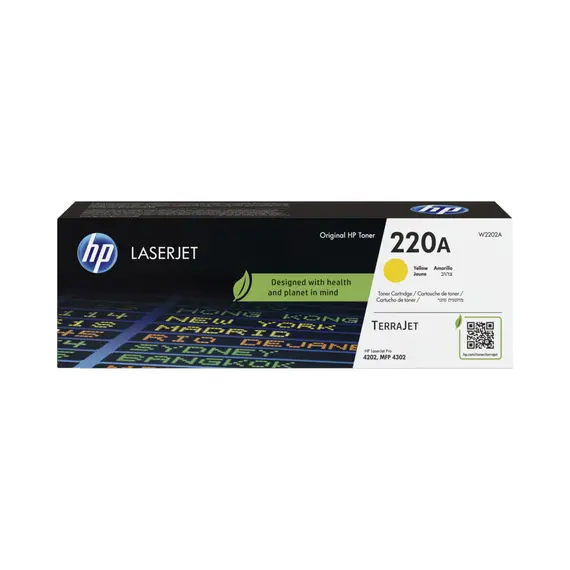 Toner HP 220A Amarelo W2202A - Compatível com impressoras HP até 1800 páginas | BluePixel.pt