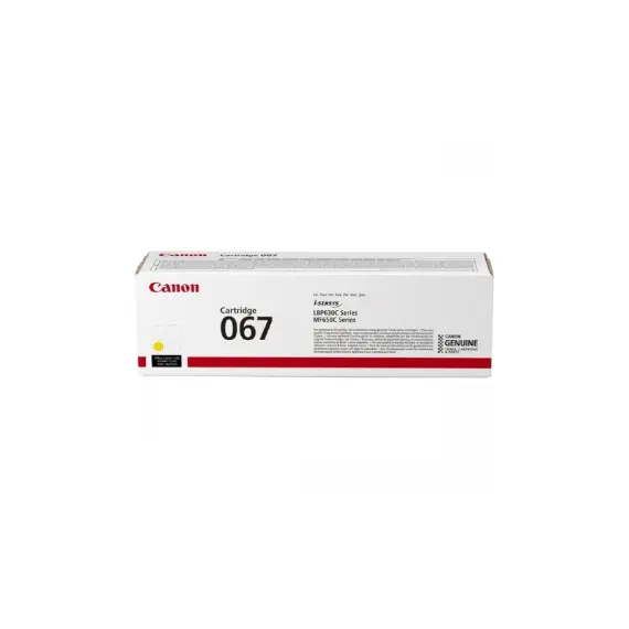 Toner Canon 067 Amarelo 5099C002 - Compatível com Impressoras Canon - Rendimento 1250 páginas