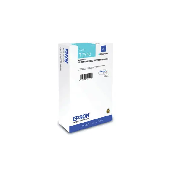 Tinteiro Epson T7552 Azul 39ml - Impressões vibrantes até 4000 páginas | BluePixel.pt