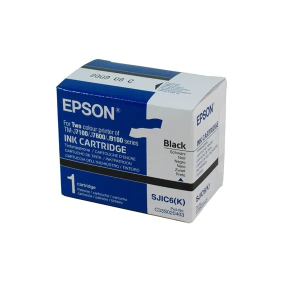 Tinteiro Epson SJIC6 Preto C33S020403 - Alta Capacidade de Impressão para Impressoras Epson | bluepixel.pt
