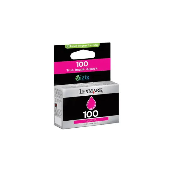 Tinteiro Lexmark Retorno 100 Magenta 14N0901E - Compatível com impressoras Lexmark, alta capacidade para 200 páginas