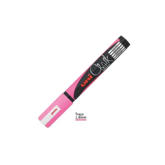 Marcador de Giz UNI PWE-5M Rosa Fluorescente 1un - Material Escolar de Qualidade