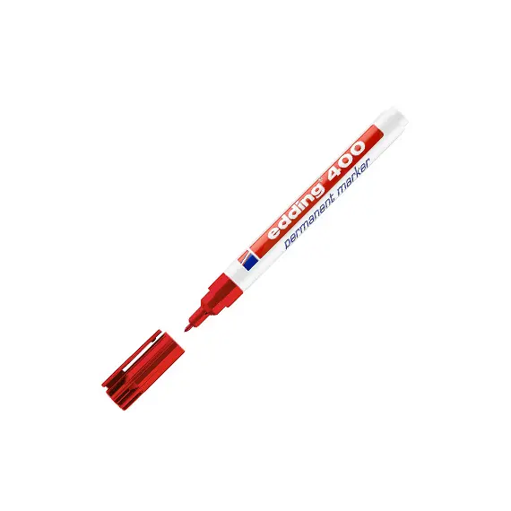 Marcador Permanente Médio Edding 400 1mm Vermelho | Loja BluePixel