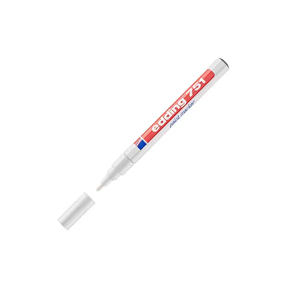 Marcador Permanente Médio Edding 751 Branco 1-2mm | Loja BluePixel