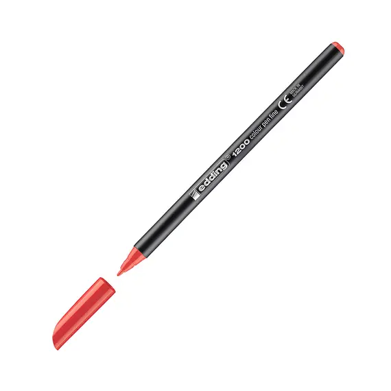 Marcador Médio Edding 1200 1mm Vermelho | Alta Qualidade e Precisão | bluepixel.pt