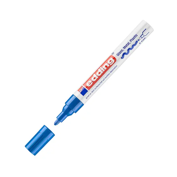 Marcador Grosso Edding 750 Azul 2-4mm | Material de Escritório na BluePixel.pt