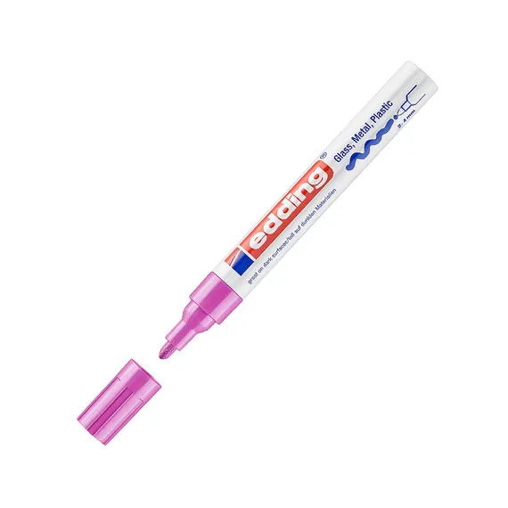 Marcador Grosso Edding 750 Rosa 2-4mm | Alta Qualidade para Escrita e Marcação