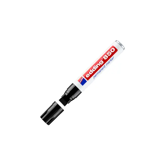 Marcador Permanente Grosso Edding 850 5-15mm Preto | Material de Escritório EDDING