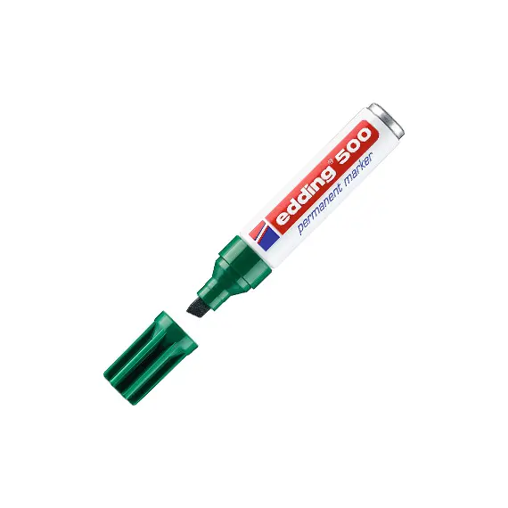 Marcador Permanente Grosso Edding 500 Verde 2-7mm | Material de Escritório de Qualidade
