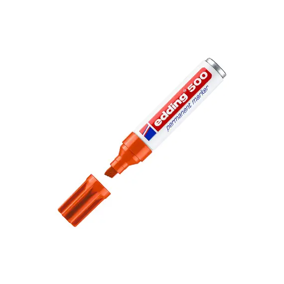 Marcador Permanente Grosso Edding 500 Laranja 2-7mm | Loja BluePixel