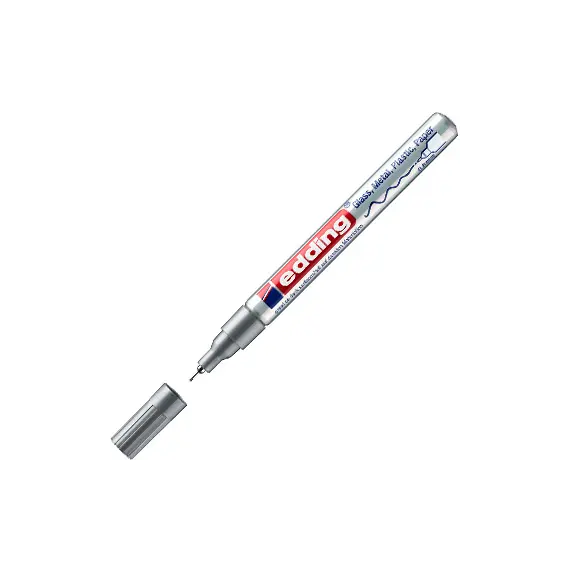 Marcador Permanente Fino Edding 780 0,8mm Prata | Loja BluePixel