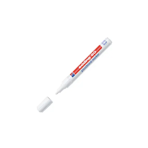 Marcador Vidros Edding 90 2-3mm Branco - Precisão e Durabilidade para Arte em Vidro | bluepixel.pt