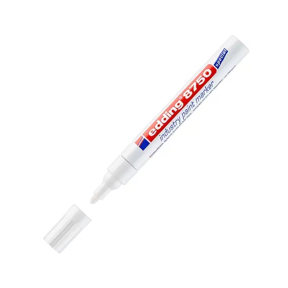 Marcador Permanente Grosso Edding 8750 Branco 2-4mm | Loja BluePixel