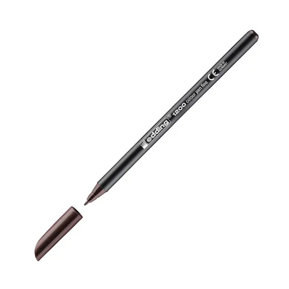 Marcador Médio Edding 1200 Castanho Escuro 1mm | Loja BluePixel